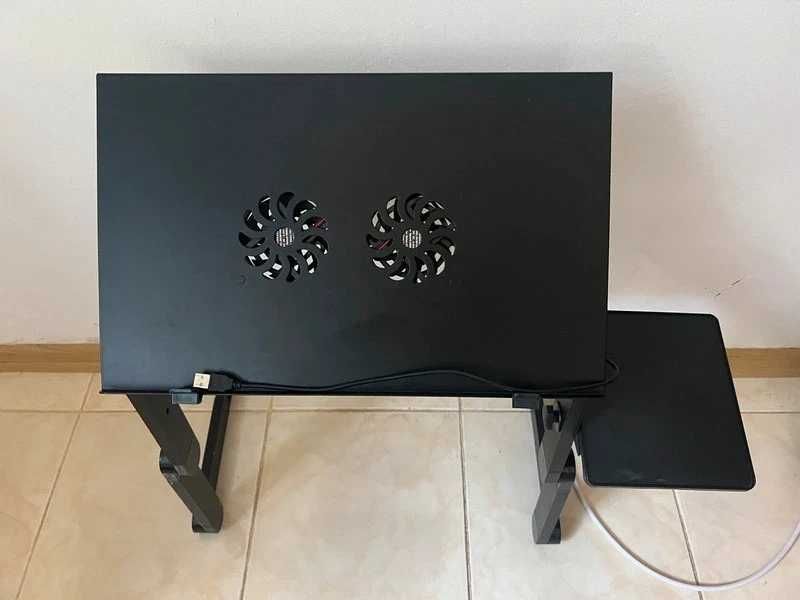 Măsuță laptop, cu ventilatoare si mouse pad