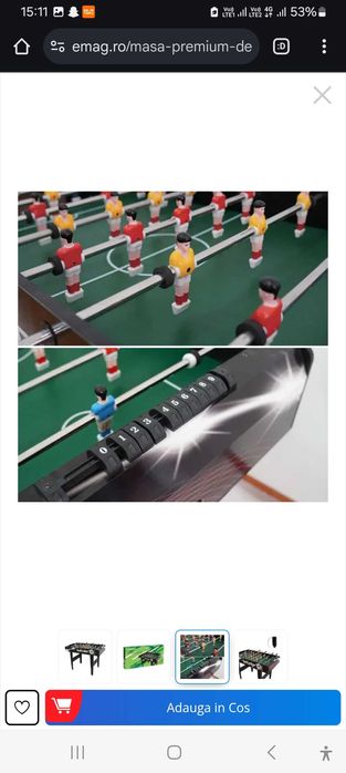 Masă soccer 119×61×81