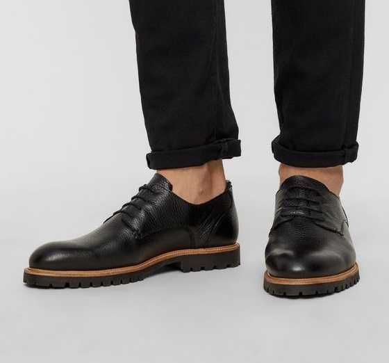 Pantofi derby 43 plain toe premium Oliver Jacob piele naturala