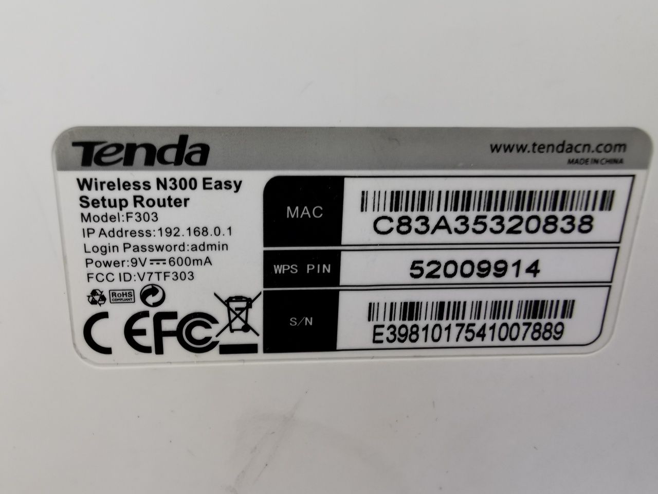 Рутер Tenda