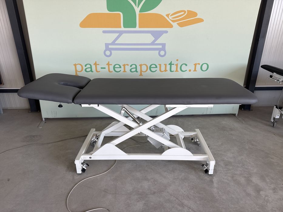 Pat Medical Masaj/Kineto Electric cu Pedală |2 Secțiuni|Garanție 2 Ani