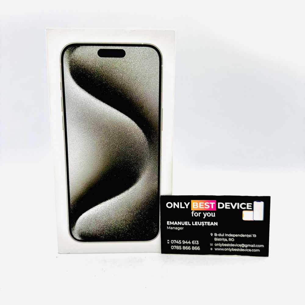  iPhone 15 Pro Max White Titanium 1TB SIGILAT / GARNATIE