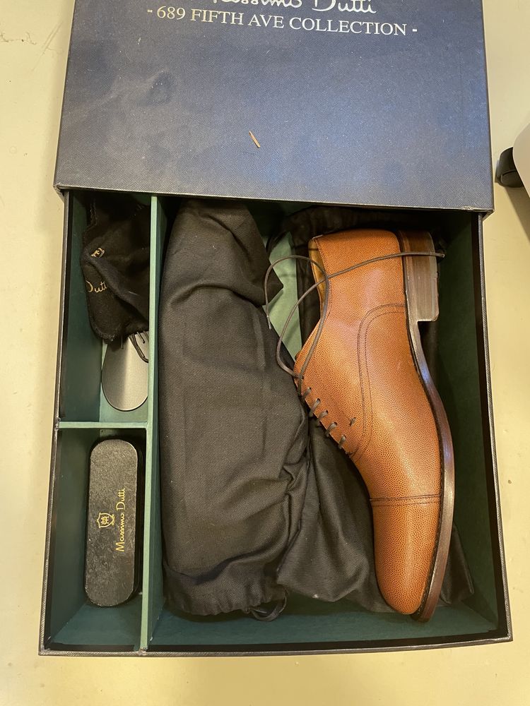 Pantofi piele costum - Massimo Dutti - 45 (Editie limitata NYC)