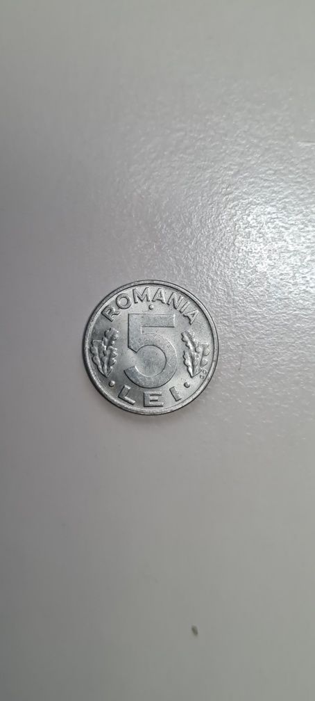 Moneda 5 lei 1991