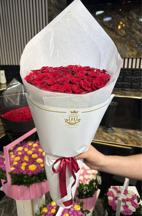 101 tali buket gullar 51-101 ta roza
