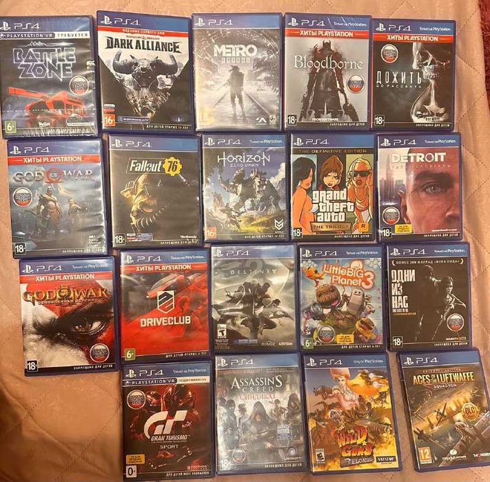 Продам диски/игры на PS4