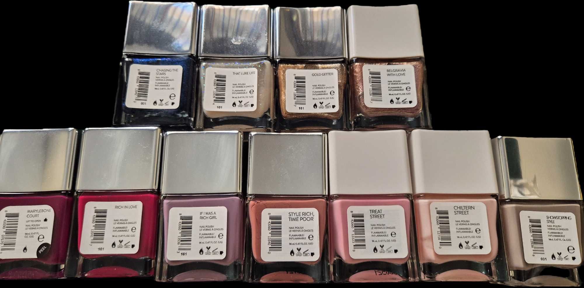 11 броя лакове за нокти Nails INС.