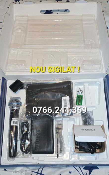 Microfon SHURE BETA 58 A wireless slx 2  slx 4 NOU SIGILAT Profesional