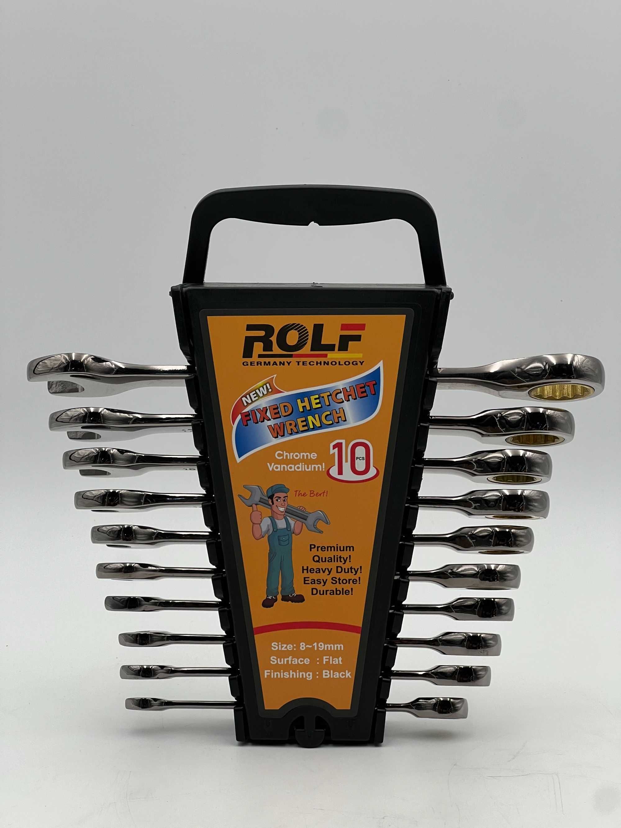 Набор ключей комбинированных 8-19 мм 10 предметов ROLF TOP-10PCS