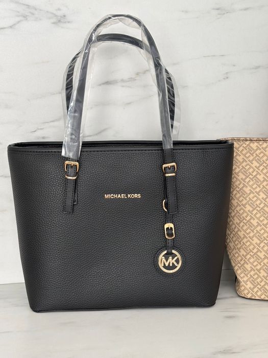 Geanta Guess / Michale Kors Alb-Negru-Crem-Maro