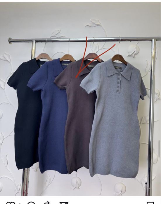 Платье мини из трикотажа , коричневого цвета , размер 42-44