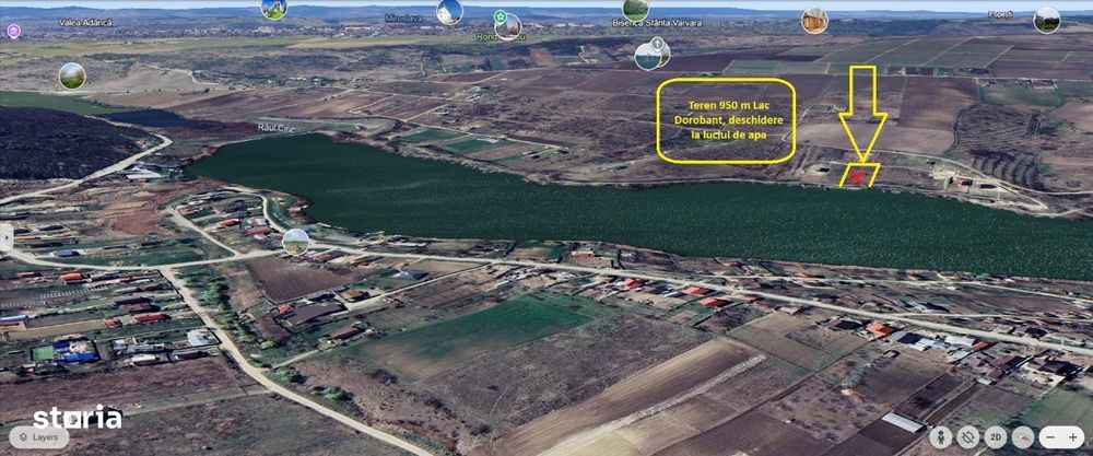 Lac Dorobanț, 950 mp teren, deschidere direct la lac