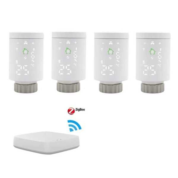Смарт WIFI Електронна Термоглава за радиатор - TRV комплект с хъб