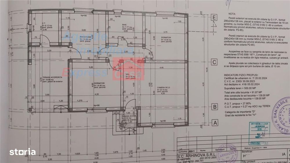 Casa noua de vanzare: 4 camere, 2 bai - loc. Dumesti | 500 mp teren |