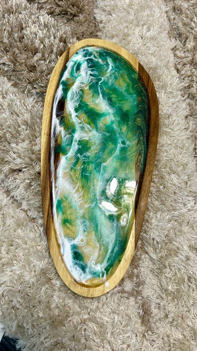 Tocătoare din lemn și rășină eposidrica