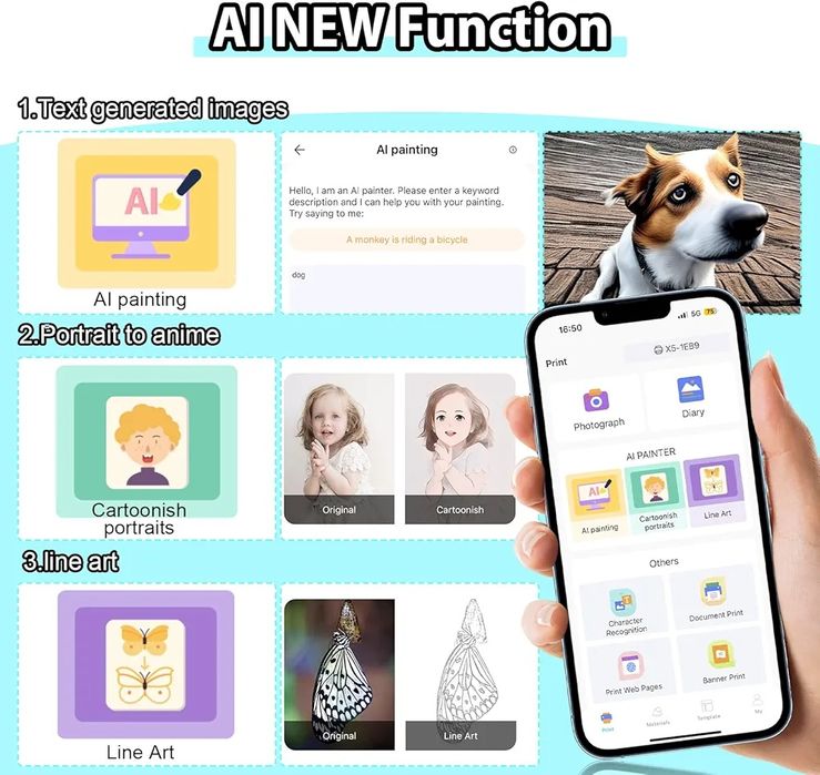 Малък преносим фото принтер Walk print