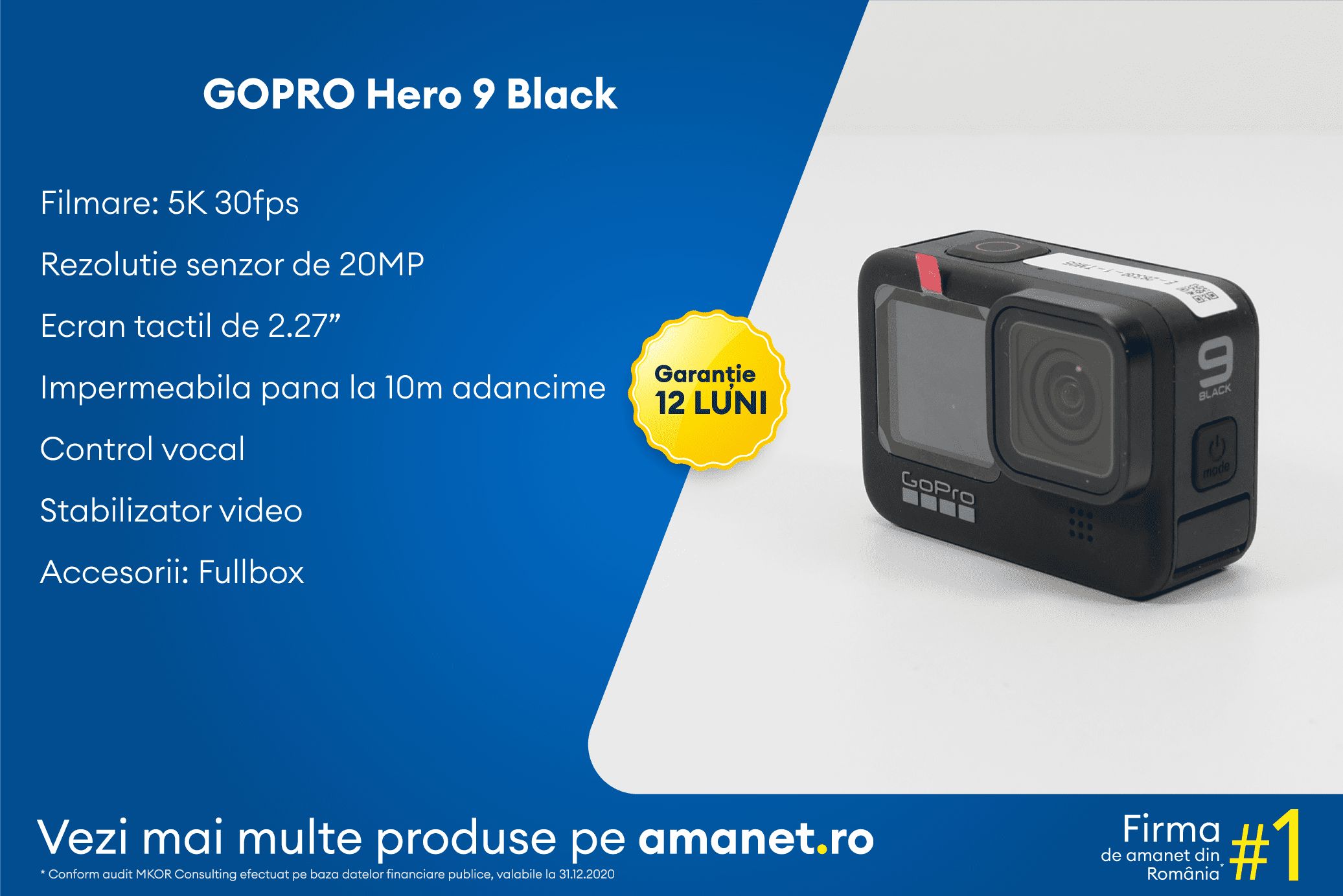 Cam. Video Gopro Hero 9 Black - BSG Amanet & Exchange