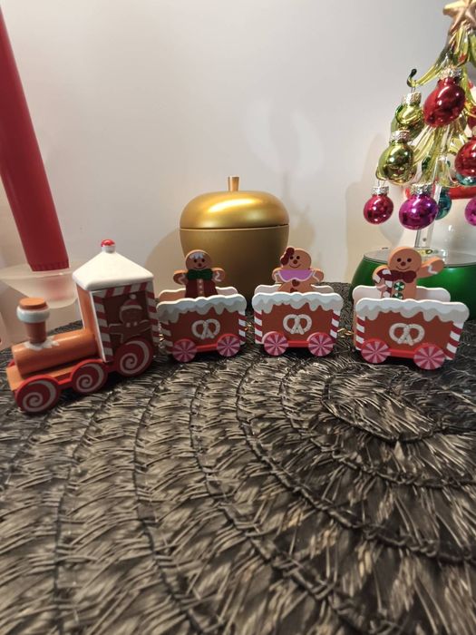 Trenulet lemn Turta dulce Decoratiune Craciun