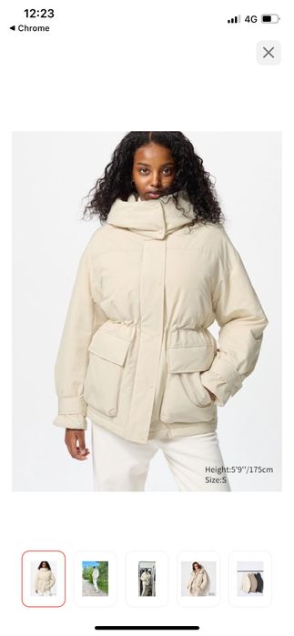 Пуховик Uniqlo белый