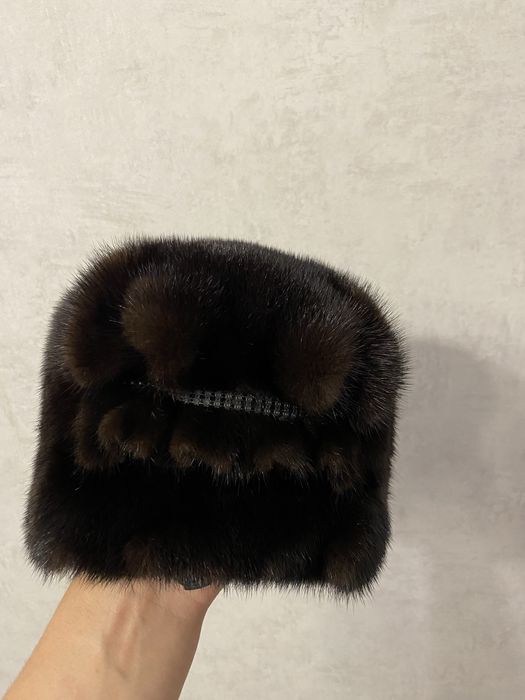Норка шапка женская