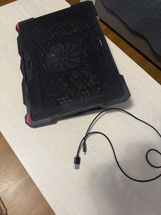 Cooler laptop Serioux, 10-17.3", 5 ventilatoare, USB, negru