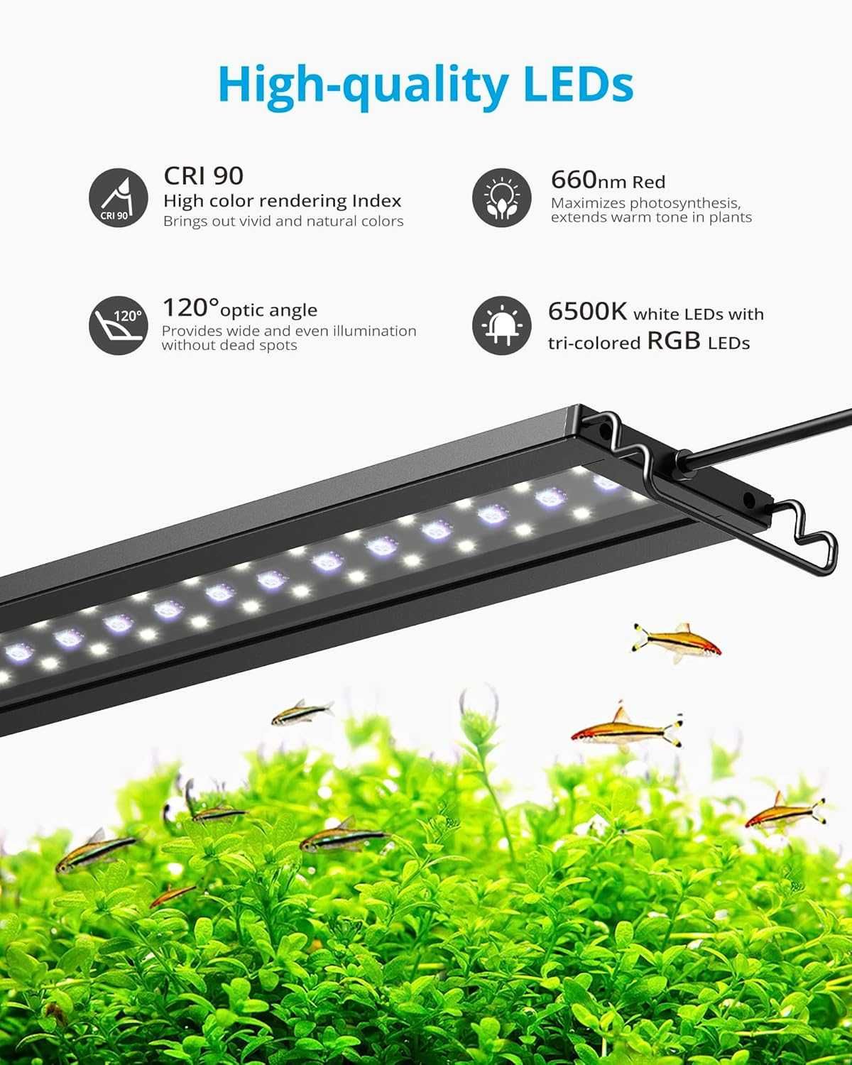 LED лампа за аквариум 28-42см