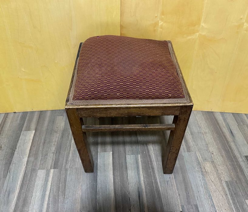 2 buc Taburet Vintage cu cadru din lemn masiv; Scaunel