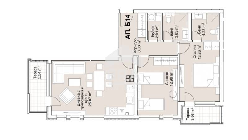 Продава се Тристаен апартамент в София, Хладилника - 110 кв.м за 2479 €/кв.м - Снимка #10
