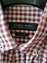 Мъжка риза Zara с дълъг ръкав