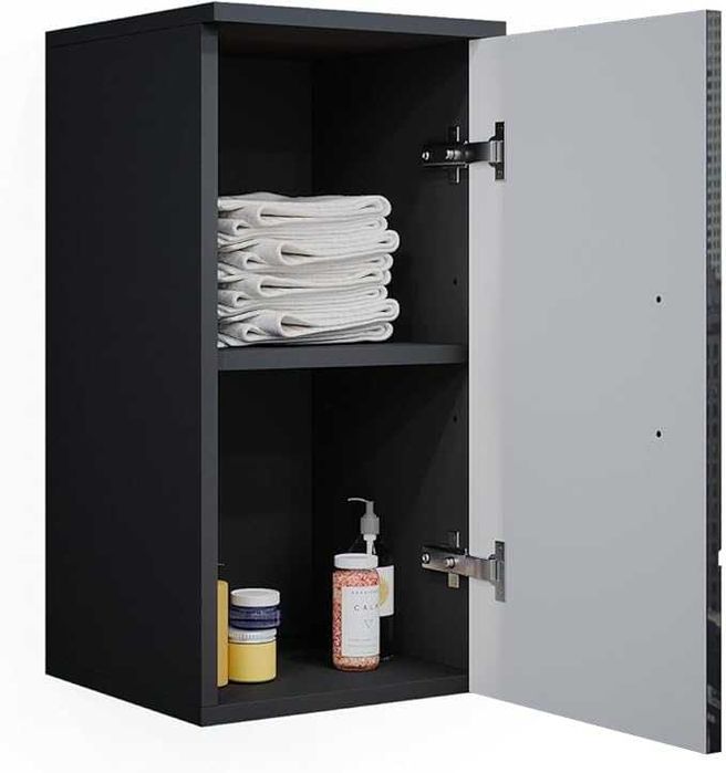 Шкаф за баня Vicco Irma висок гланц антрацит 30 x 59 см