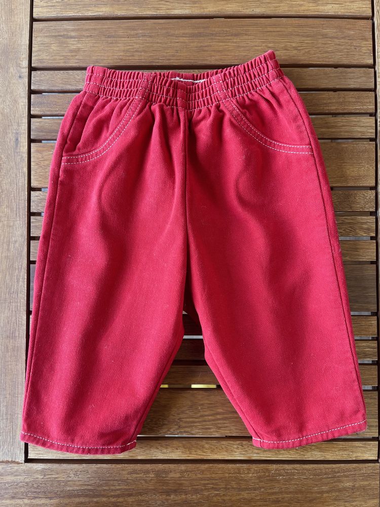 Pantaloni de blugi Benetton, 66cm, roșu