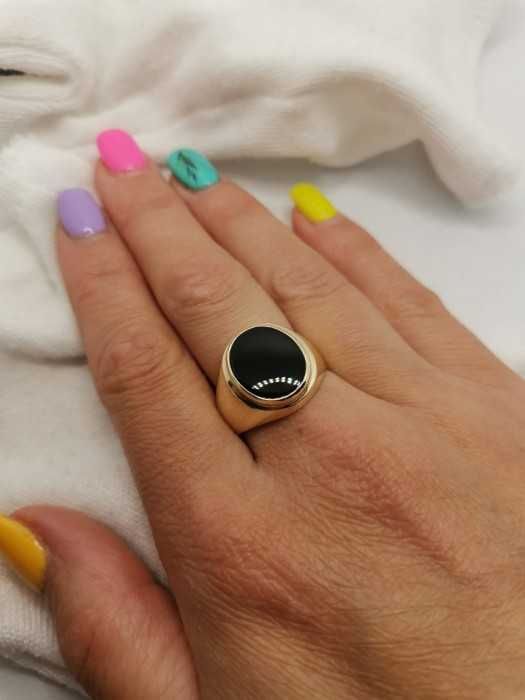 Inel Aur 14K Cu Onix Negru