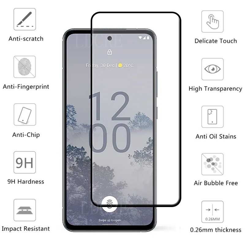 Nokia G42 C22 G22 X30 /OG PREMIUM Full Glue Стъклен протектор за екран