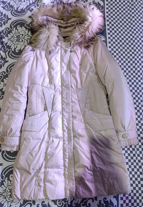 Пуховик до колен.