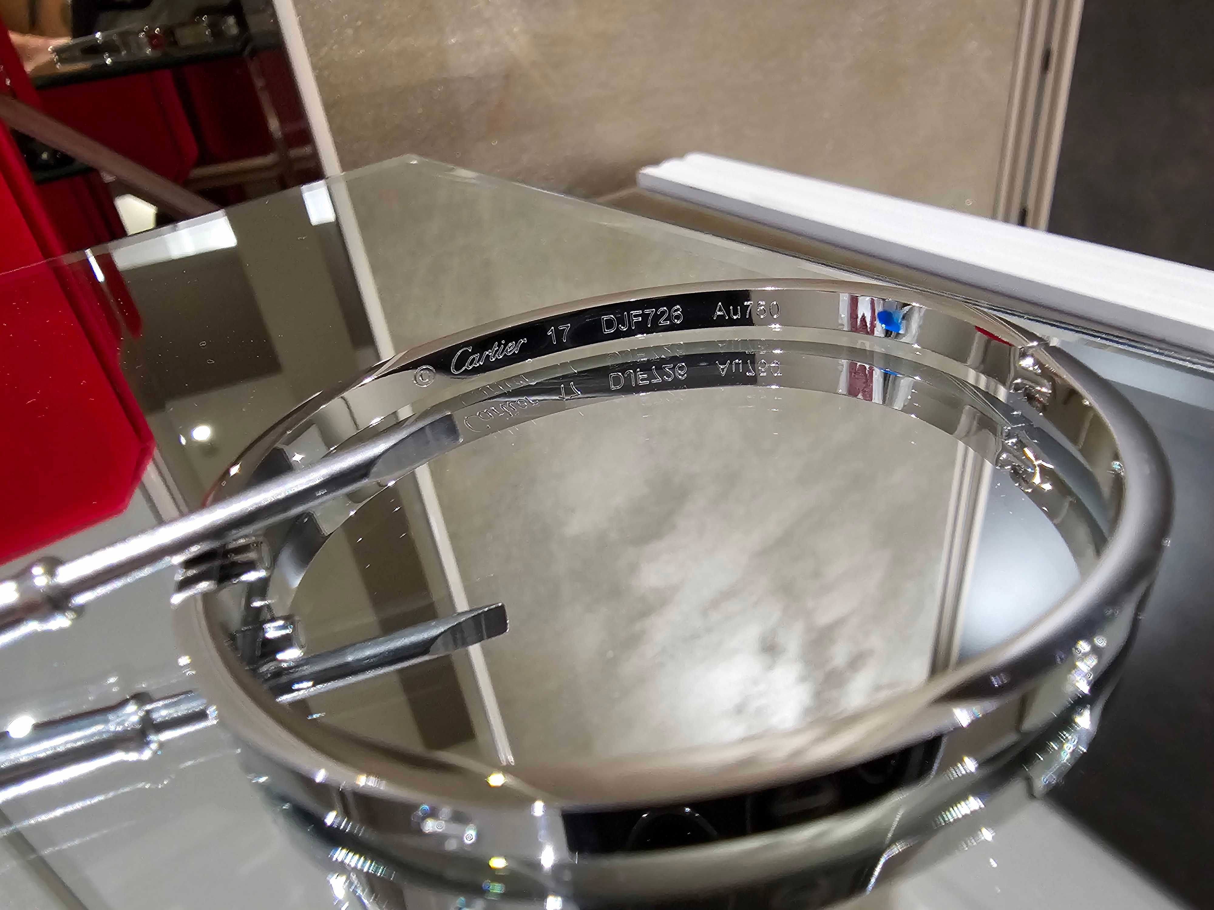 CARTIER Love White Gold Small Model Гривна с Отверка