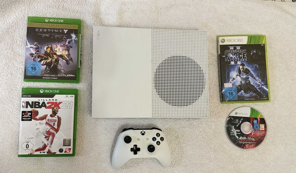 Xbox One S 4K + 4 игри