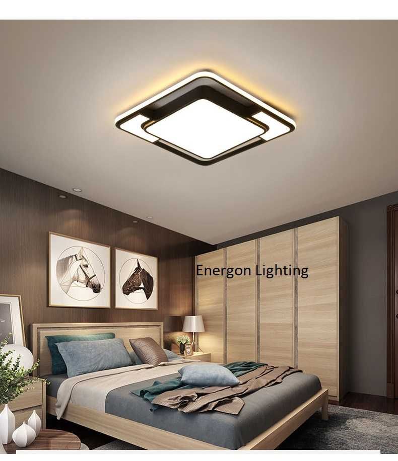 Луксозна LED лампа висок клас плафон димируема три цвята Интериор