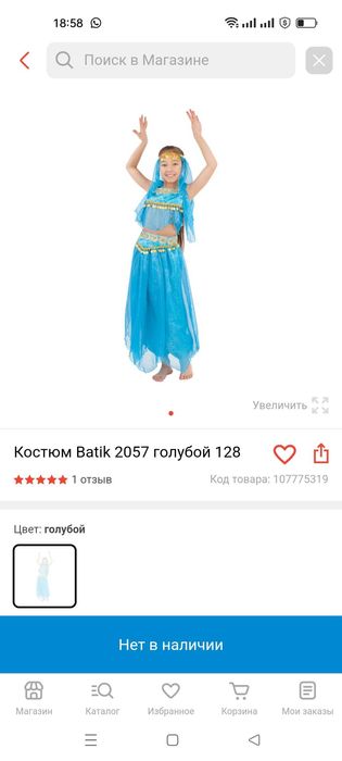 Новогодний костюм Жасмин