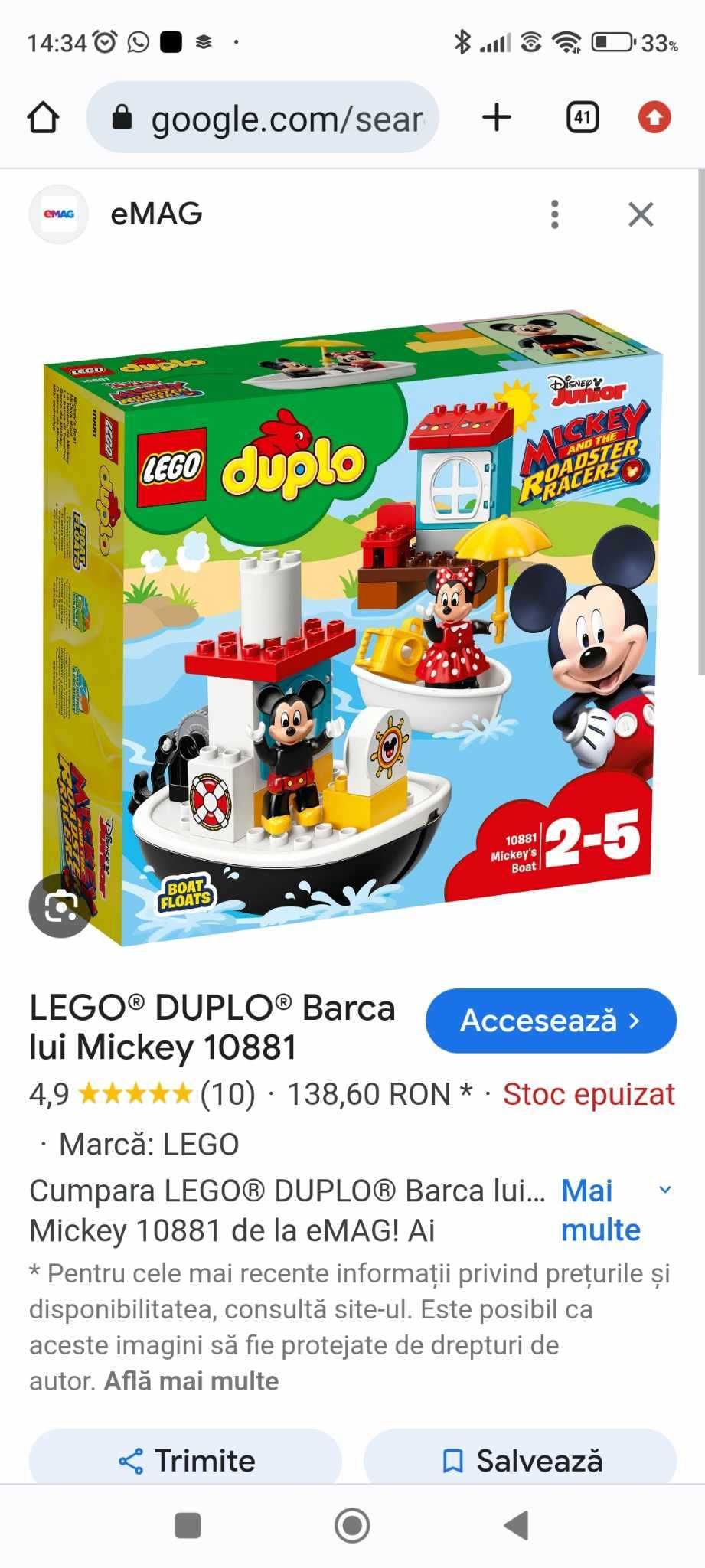 LEGO DUPLO - barcute de pescuit