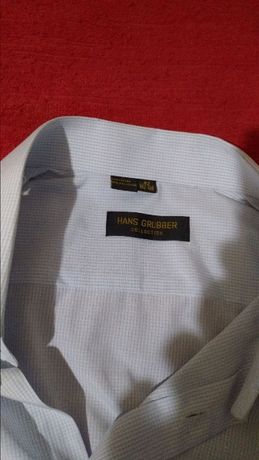 Продаю новую муж.рубашку фирмы Hans Grubber в бел-голуб.клетку р.42