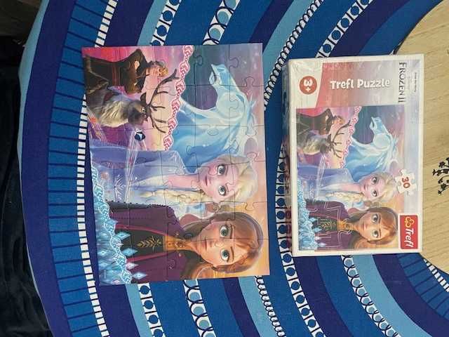 Пъзели, замръзналото кралство, маша, мини и мики.