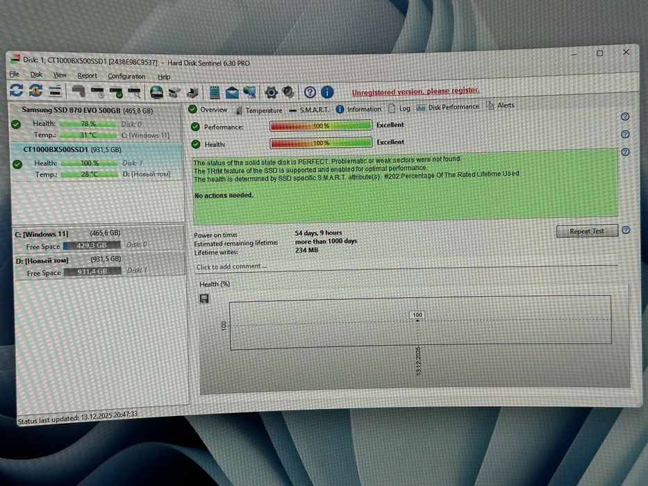 SSD Crucial BX500 1TB SATA