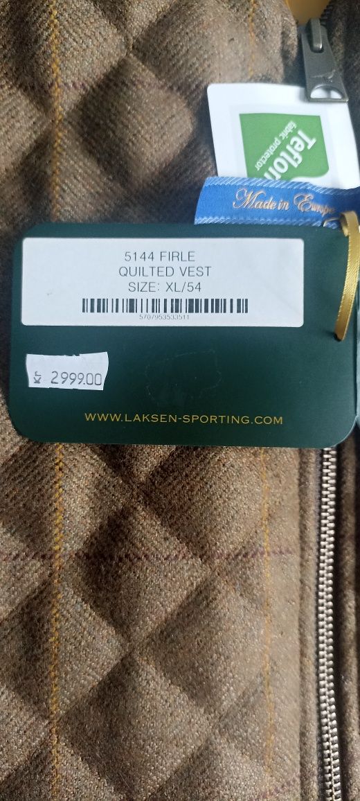 Laksen Vestă Vânătoare Nou cu etichetă 1100 Ron