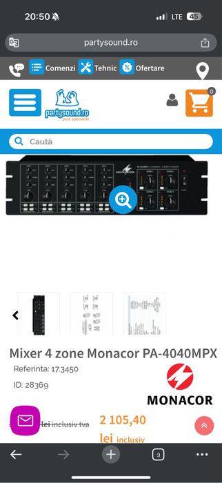 Amplificator si mixer monacor