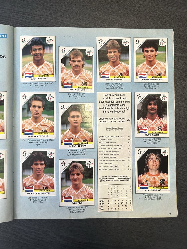 Album complet world cup Italia 1990