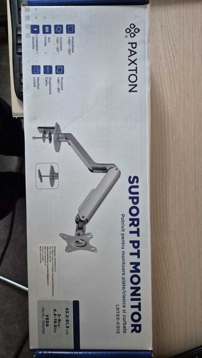 Suport monitor pentru marginea biroului