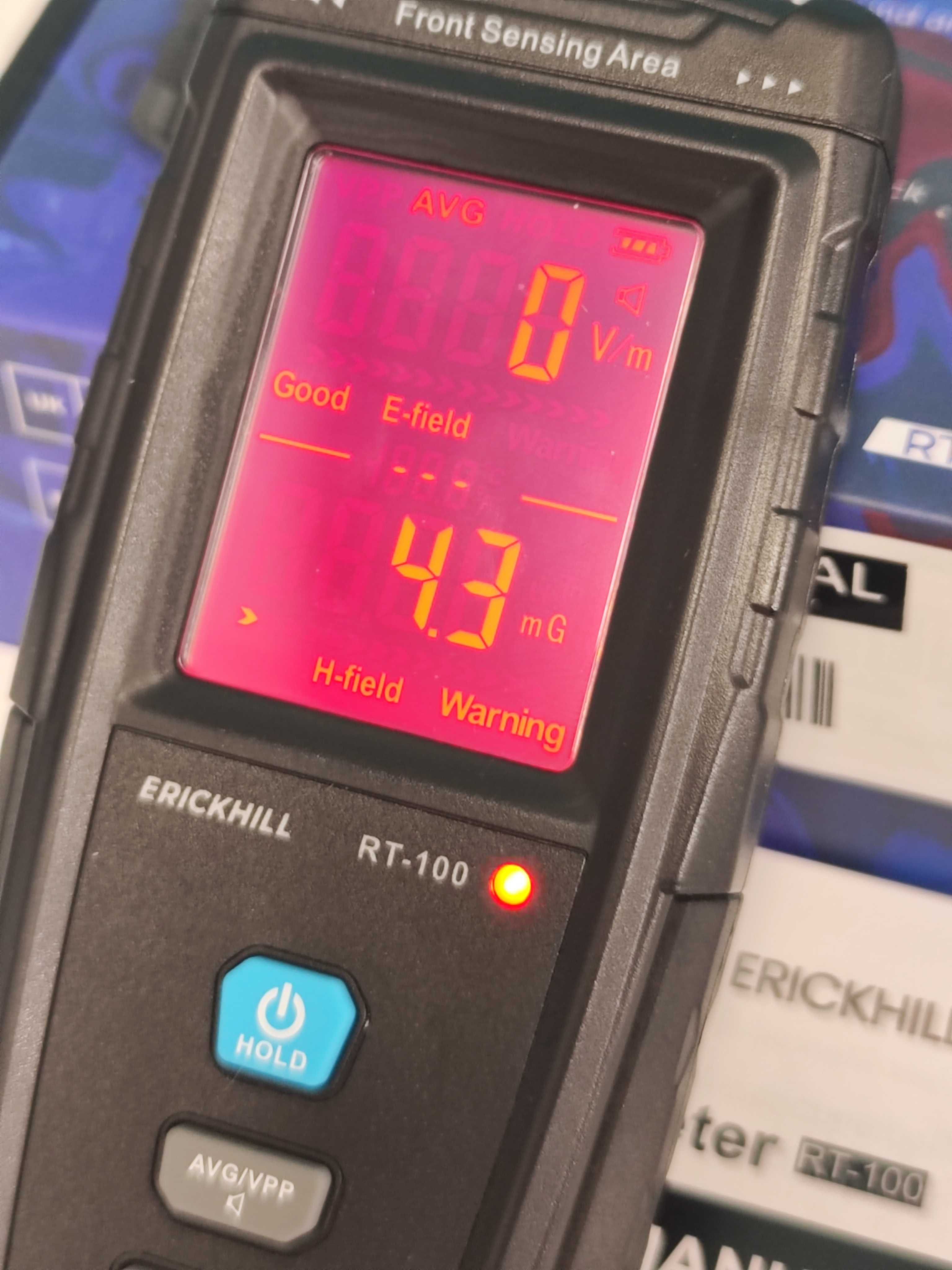 ERICKHILL дигитален EMF детектор с LCD и презареждаема батерия