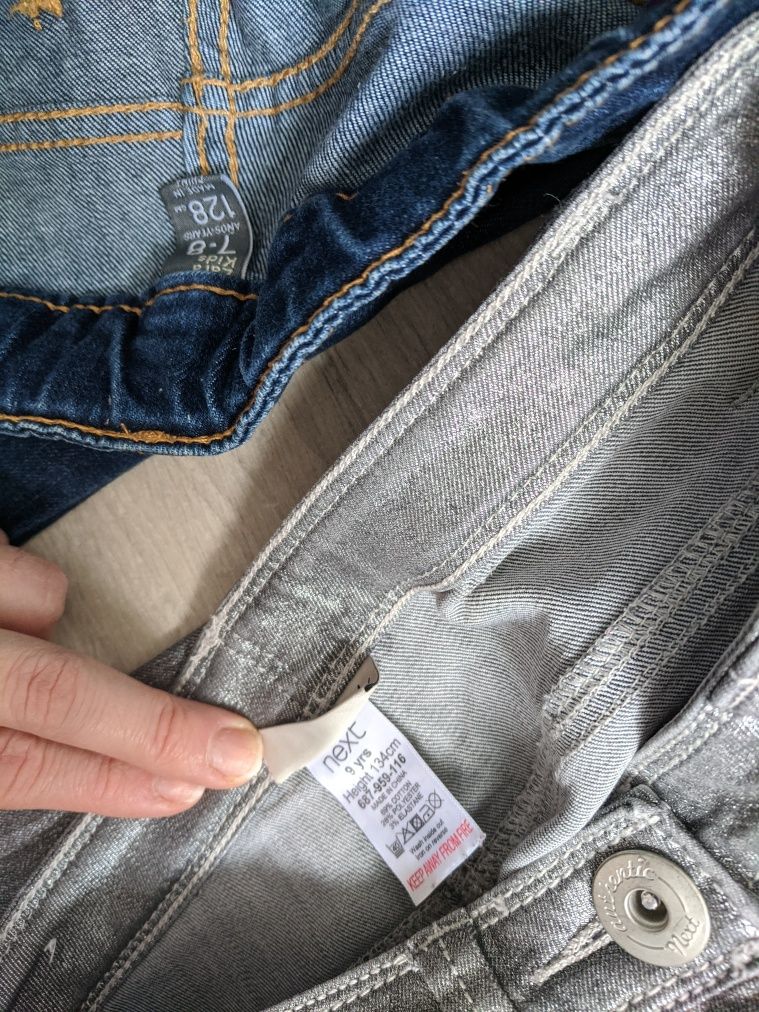 Pantaloni/denim/skinny( Next, Zara) 8-9 ani, 128-134 cm