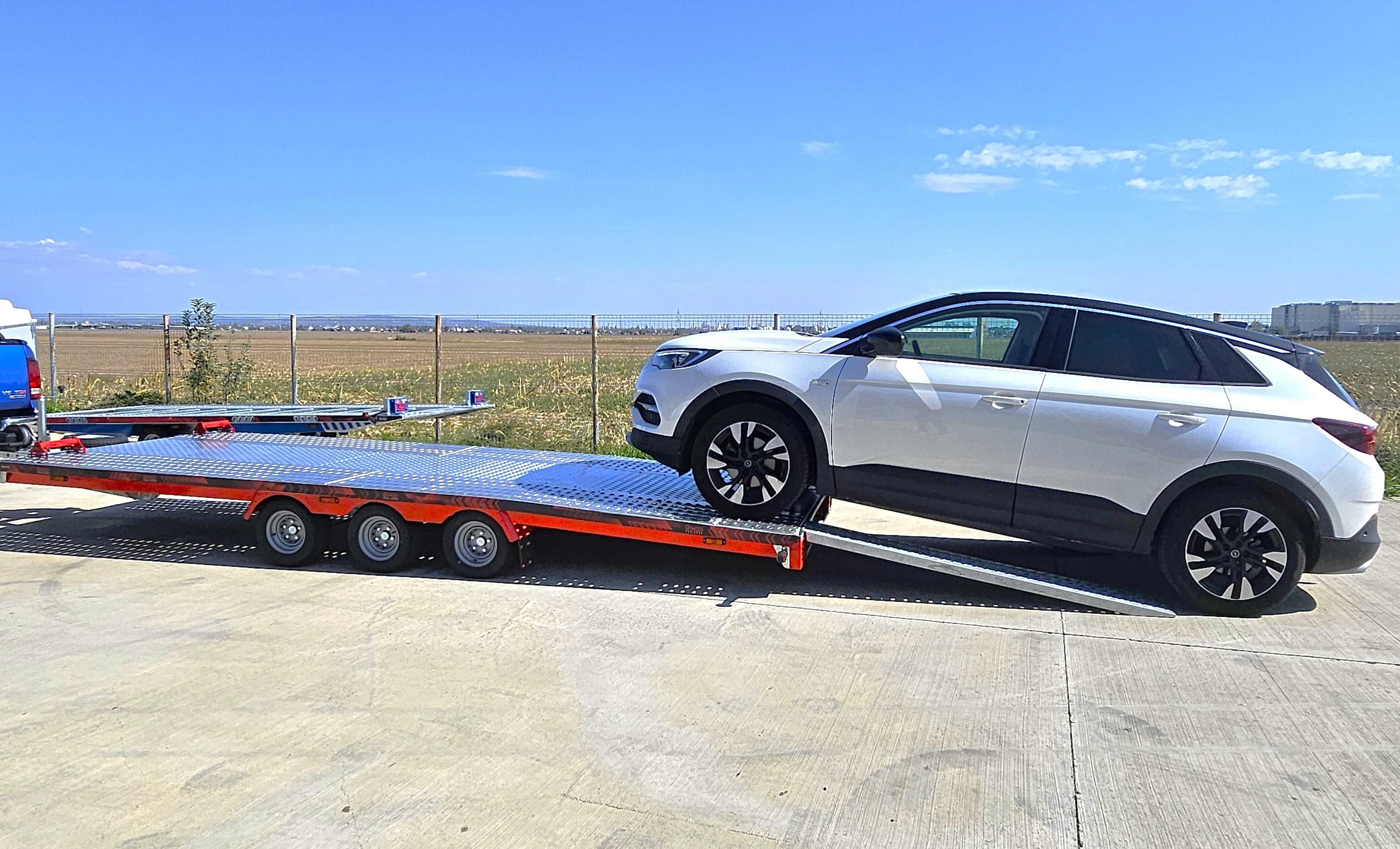 Platforma Trailer auto 5m-5.5m-6m, 3 axe - TA-NO SCORPIO