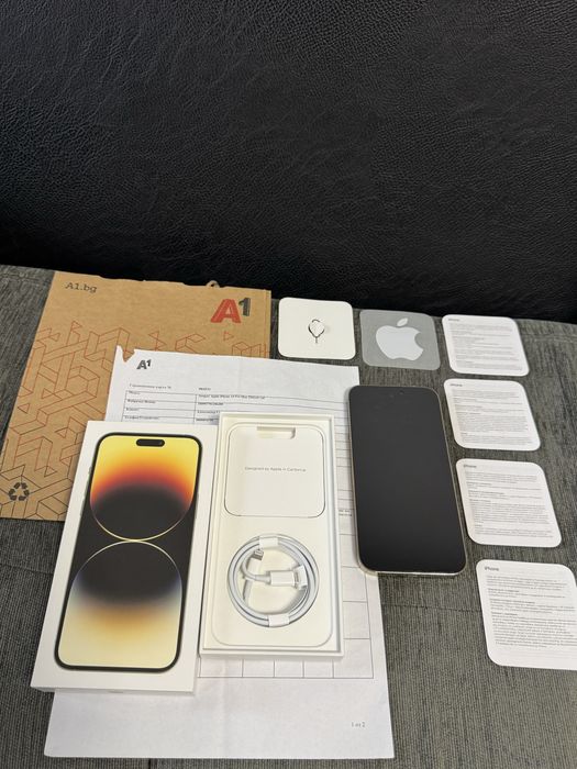 КАТО НОВ 256GB iPhone 14 PRO Max A1 Гаранция 2025 г. Gold
